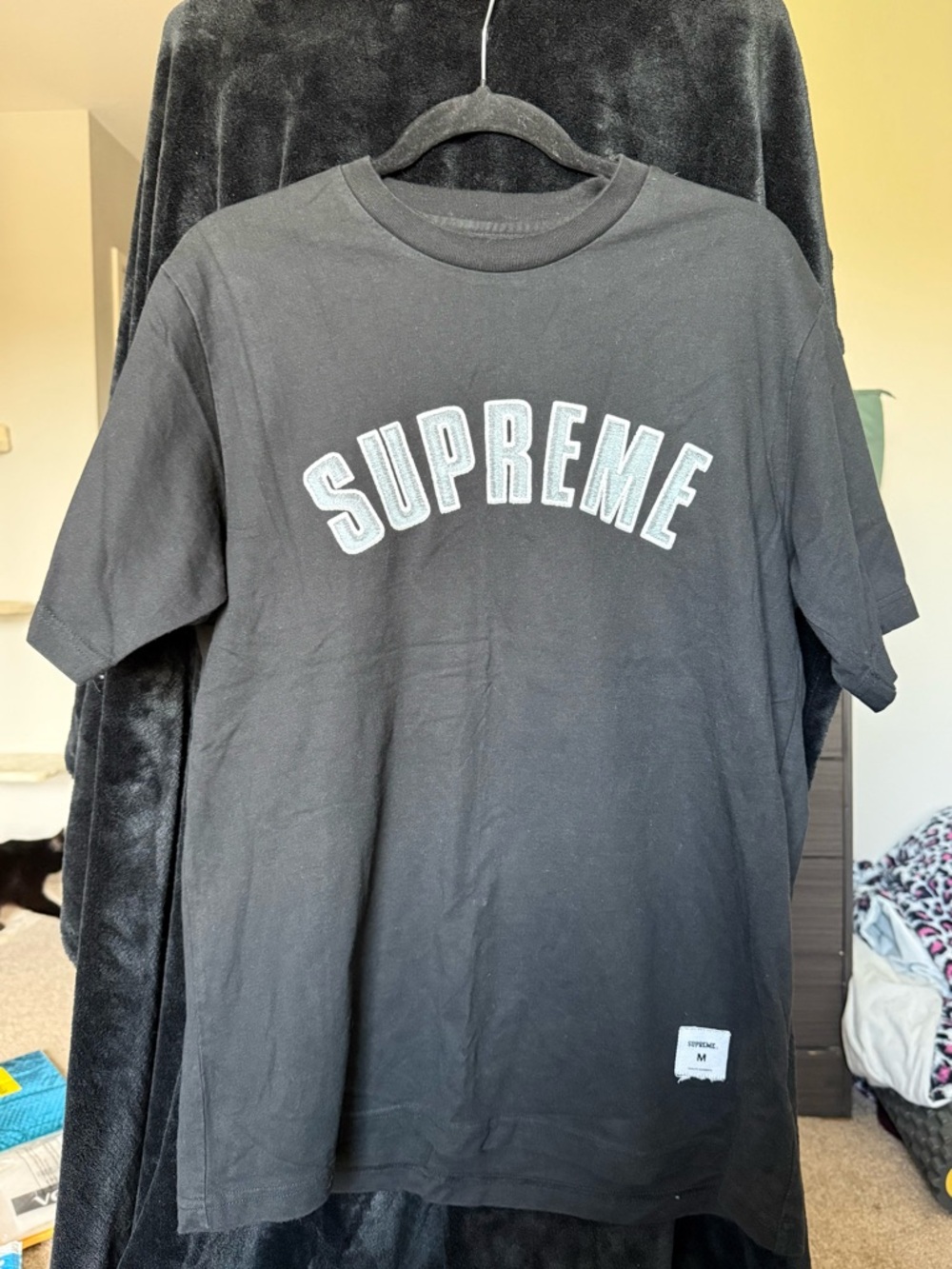 Supreme Arched Logo Tee Black Size M Streetwear
